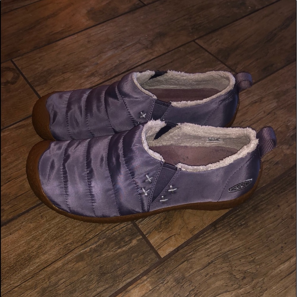 Keen Cush Howser Quilted Fleece Lined Slip On Comfort Purple Womens 10.6